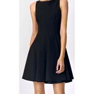 Spanx The Perfect A-Line Dress Black Sleeveless Ponte Fit Flare Mini Size 12/14